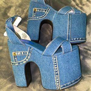 JEFFREY CAMPBELL DENIM RISKY BIZ